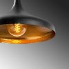 Modern Black Chandelier, 36 cm, Adjustable Height | Metal Body, E27 Socket, Industrial Design