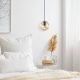 Scandinavian Chandelier, Yellow & Vintage, 110 cm Height