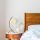 Modern Table Lamp, Metal & Glass, Vintage/White, 43 cm