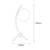 Modern Table Lamp, Metal & Glass, Vintage/White, 43 cm