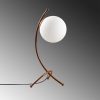 Modern Table Lamp, Metal & Glass, Vintage/White, 43 cm