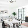 Modern Black Chandelier, Iron Body, 66x66cm, IP20