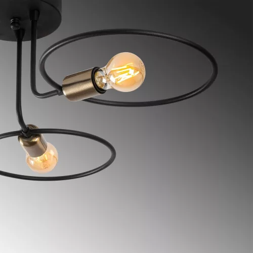 Opviq , 584TTM1294 , Circle - 1341 , Black Color , Chandelier , With E27 Socket