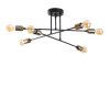 Elegant Black Chandelier, Metal Body, 66 cm , 6 x E27