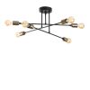 Elegant Black Chandelier, Metal Body, 66 cm , 6 x E27