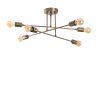 Vintage Industrial Chandelier, Metal Body, 66 cm | 6 x E27, Modern Design for Home Decor