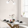 Modern Industrial Chandelier, White & Black, 51x15 cm
