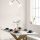 Modern Industrial Chandelier, White & Black, 51x15 cm