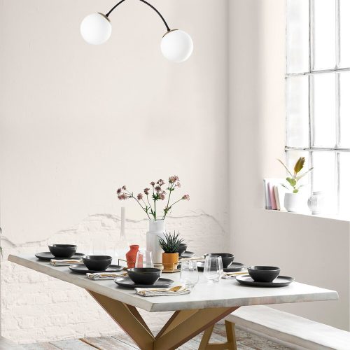 Modern Industrial Chandelier, White & Black, 51x15 cm