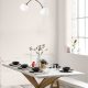 Modern Industrial Chandelier, White & Black, 51x15 cm