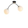 Modern Industrial Chandelier, White & Black, 51x15 cm