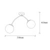 Modern Industrial Chandelier, White & Black, 51x15 cm