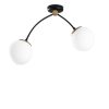 Modern Industrial Chandelier, White & Black, 51x15 cm