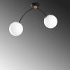 Modern Industrial Chandelier, White & Black, 51x15 cm
