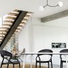 Scandinavian Chandelier, Metal & Glass, 72 x 15 cm