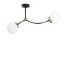 Scandinavian Chandelier, Metal & Glass, 72 x 15 cm