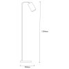 Modern Floor Lamp, Metal Body, Black & Vintage, 120 cm