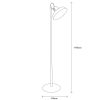 Modern Industrial Floor Lamp, Black & Gold, 145 cm