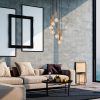 Vintage Metal Chandelier, 40x136 cm, Adjustable Height