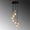 Vintage Metal Chandelier, 40x136 cm, Adjustable Height
