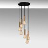 Vintage Metal Chandelier, 40x136 cm, Adjustable Height
