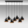 Modern Black Chandelier, Metal Body, 88x40 cm | Adjustable Height, 7xE27 Socket, Industrial Design