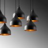 Modern Black Chandelier, Metal Body, 88x40 cm | Adjustable Height, 7xE27 Socket, Industrial Design
