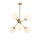 Modern Gold & White Chandelier, 55x55cm, 6xE27 Socket