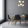 Modern Gold & White Chandelier, 55x55cm, 6xE27 Socket