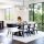 Modern Chandelier, Iron & Glass, 90x90 cm, White/Black