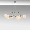 Modern Chandelier, Iron & Glass, 90x90 cm, White/Black