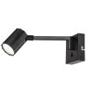 Rábalux , 73027 , Karter , Wall lights , matte black , IP20 , GU10