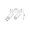Rábalux , 73034 , Senobia , Ceiling lights , black , IP20 , GU10