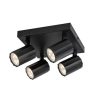Rábalux , 73026 , Rogelio , Ceiling lights , matte black , IP20 , GU10