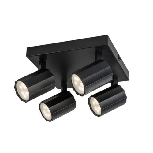 Rábalux , 73026 , Rogelio , Ceiling lights , matte black , IP20 , GU10