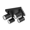 Rábalux , 73026 , Rogelio , Ceiling lights , matte black , IP20 , GU10