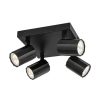 Rábalux , 73026 , Rogelio , Ceiling lights , matte black , IP20 , GU10