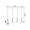 Rábalux , 72174 , Centio , Pendants , black , IP20 , E27