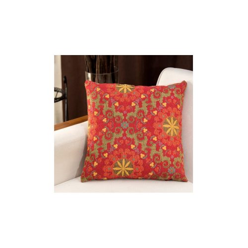Red Polycotton Cushion, 15x45 cm, Machine Washable