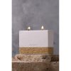 Sandalwood Candle in White Concrete & Rope, 11.5 cm