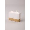 Sandalwood Candle in White Concrete & Rope, 11.5 cm