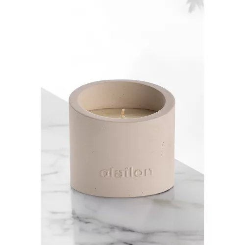 Beige Amber Essence Candle, 100% Concrete, 8.5cm