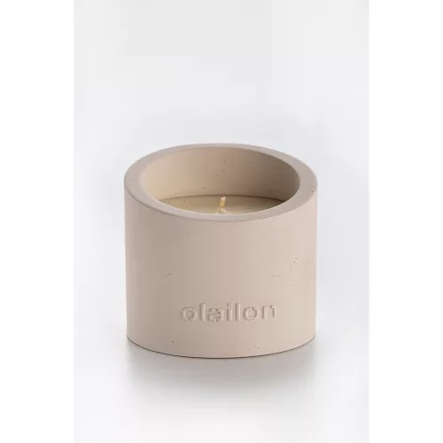Beige Amber Essence Candle, 100% Concrete, 8.5cm