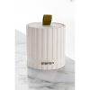 Amber Essence Candle, Concrete & Ribbon, 8cm | White & Green