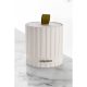 Amber Essence Candle, Concrete & Ribbon, 8cm | White & Green