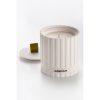 Amber Essence Candle, Concrete & Ribbon, 8cm | White & Green