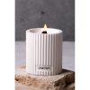 Elegant White Concrete Candle, Vanilla/Rose Essence, 8cm