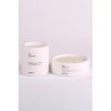 Elegant Candle Set (2 Pieces), White Concrete, Sandalwood Essence | Paraffin/Soya Blend | Candle 1: 8.5 cm x 9 cm, Candle 2: 12 cm x 4.5 cm