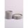 Elegant Candle Set (2 Pieces), Grey Concrete, 12 cm Diameter | Cocoa & Cream Essence, Paraffin/Soya Blend