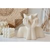 Elegant Cream Ceramic Vase, 19 x 11 x 16 cm | 100% Ceramic